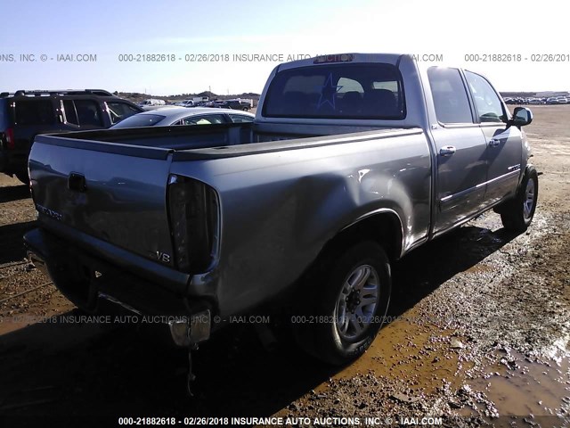 5TBET34185S486541 - 2005 TOYOTA TUNDRA DOUBLE CAB SR5 GRAY photo 4