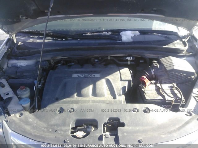 5FNRL38679B001413 - 2009 HONDA ODYSSEY EXL ვერცხლისფერი ფოტო 10