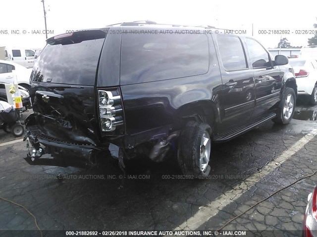 1GNFK26349R283827 - 2009 CHEVROLET SUBURBAN K1500 LT BLACK photo 4