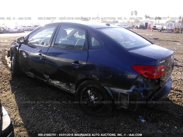 KMHDU46D39U620236 - 2009 HYUNDAI ELANTRA GLS/SE BLUE photo 3