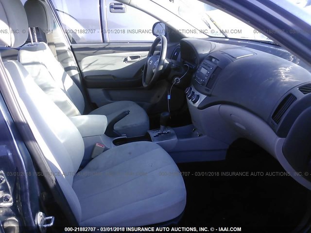 KMHDU46D39U620236 - 2009 HYUNDAI ELANTRA GLS/SE BLUE photo 5