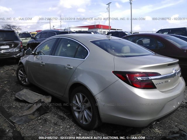 2G4GK5EX6E9179715 - 2014 BUICK REGAL GOLD photo 3