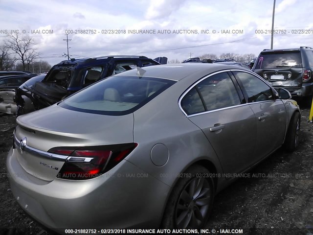 2G4GK5EX6E9179715 - 2014 BUICK REGAL GOLD photo 4