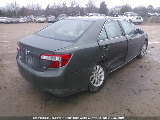 4T1BF1FKXCU633524 - 2012 TOYOTA CAMRY SE/LE/XLE GRAY photo 4