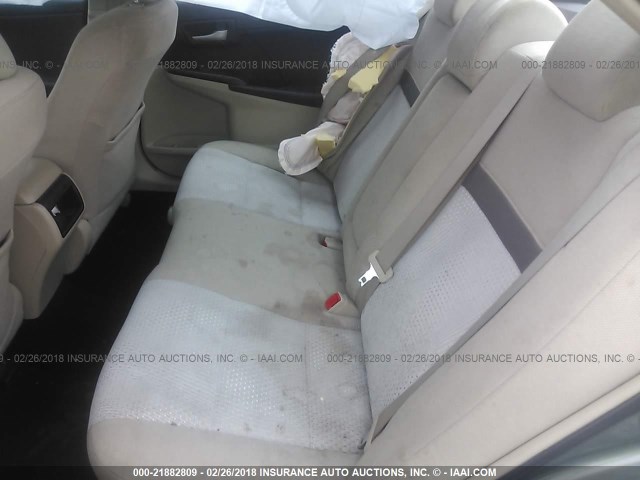 4T1BF1FKXCU633524 - 2012 TOYOTA CAMRY SE/LE/XLE GRAY photo 8