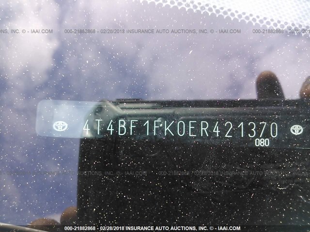 4T4BF1FK0ER421370 - 2014 TOYOTA CAMRY L/SE/LE/XLE 白色 照片 9