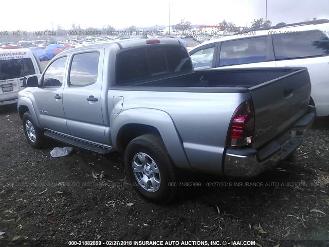 5TFJX4GN4EX034854 - 2014 TOYOTA TACOMA DOUBLE CAB 银色 照片 3