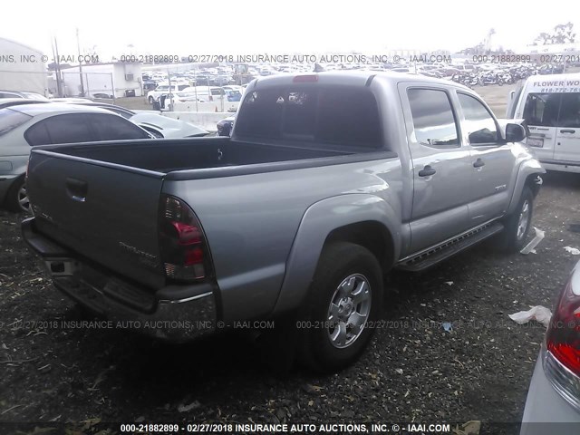 5TFJX4GN4EX034854 - 2014 TOYOTA TACOMA DOUBLE CAB 银色 照片 4