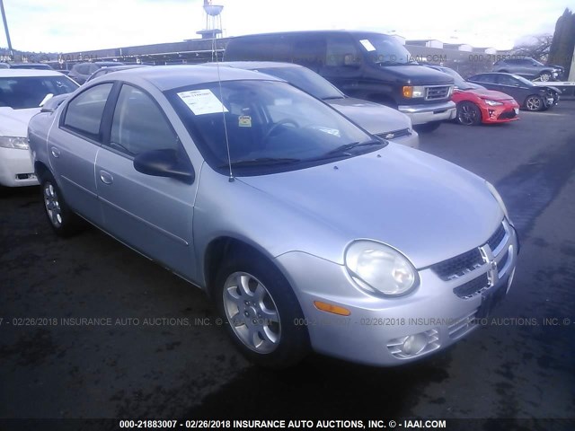 1B3ES56C35D199870 - 2005 DODGE NEON SXT SILVER photo 1