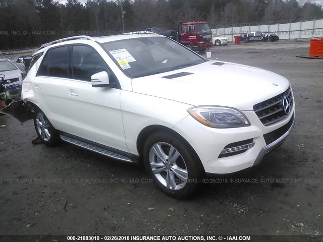 4JGDA5HB8FA612043 - 2015 MERCEDES-BENZ ML 350 4MATIC WHITE photo 1