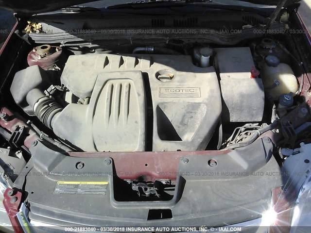 1G1AF5F53A7126938 - 2010 CHEVROLET COBALT 2LT RED photo 10