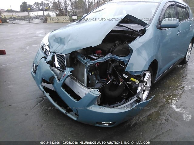 5Y2SM67079Z436133 - 2009 PONTIAC VIBE TEAL photo 6