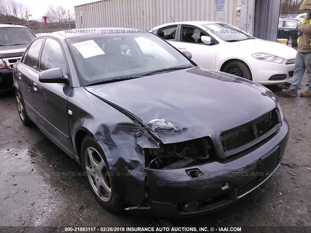 WAULC68E62A276149 - 2002 AUDI A4 1.8T QUATTRO GRAY photo 1