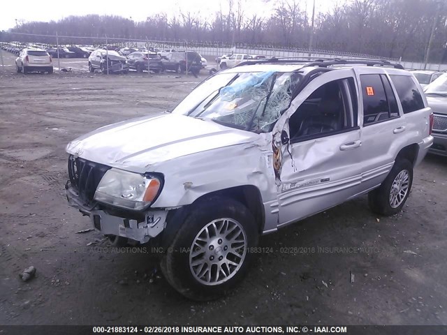 1J4GX58N84C315411 - 2004 JEEP GRAND CHEROKEE LIMITED SILVER photo 2