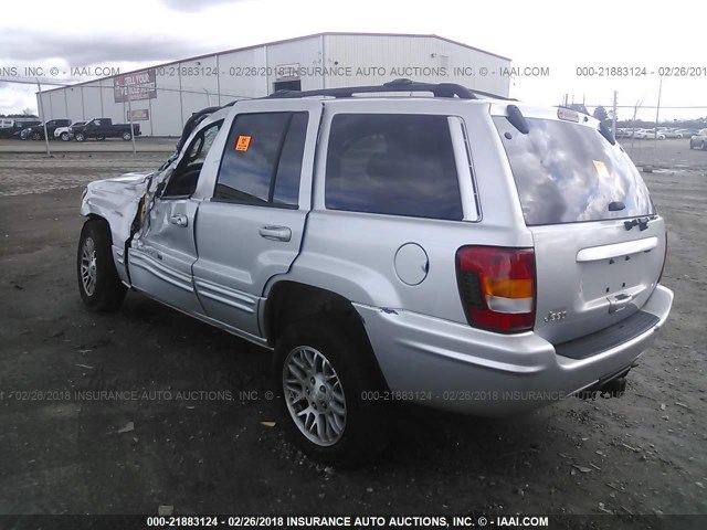 1J4GX58N84C315411 - 2004 JEEP GRAND CHEROKEE LIMITED SILVER photo 3