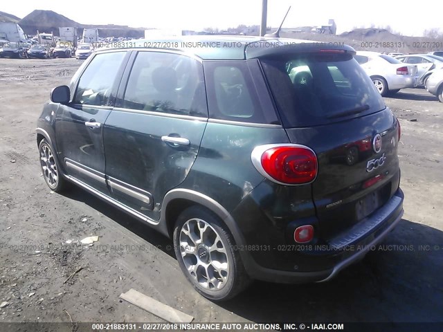 ZFBCFADHXEZ009196 - 2014 FIAT 500L TREKKING GREEN photo 3