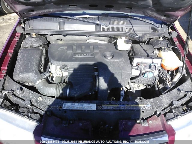1G8AL55F76Z132449 - 2006 SATURN ION LEVEL 3 RED photo 10