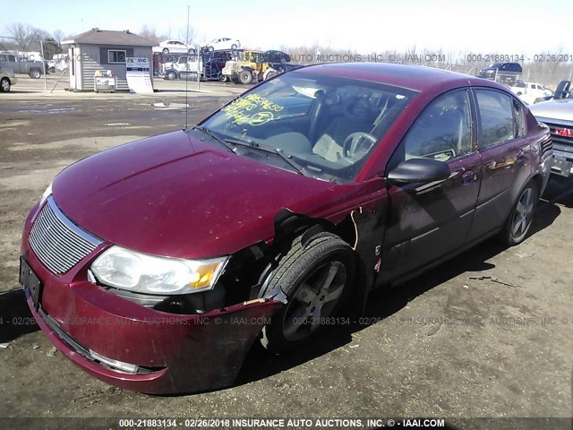 1G8AL55F76Z132449 - 2006 SATURN ION LEVEL 3 RED photo 2