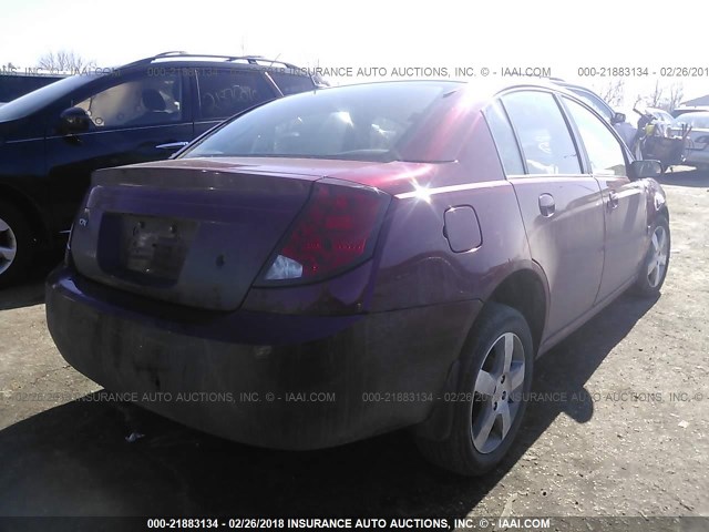 1G8AL55F76Z132449 - 2006 SATURN ION LEVEL 3 RED photo 4
