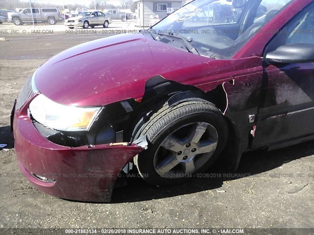1G8AL55F76Z132449 - 2006 SATURN ION LEVEL 3 RED photo 6