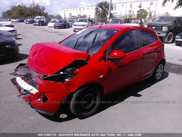 JM1DE1KYXE0185628 - 2014 MAZDA MAZDA2 SPORT RED photo 2