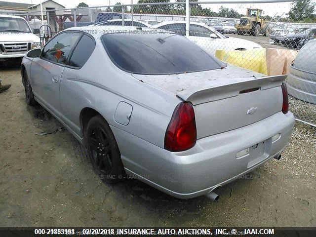 2G1WN151769284219 - 2006 CHEVROLET MONTE CARLO LTZ GRAY photo 3