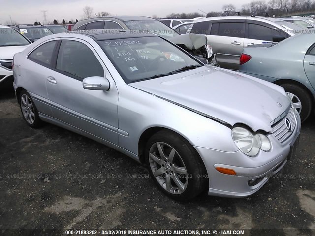 WDBRN40J75A656060 - 2005 MERCEDES-BENZ C 230K SPORT COUPE SILVER photo 1