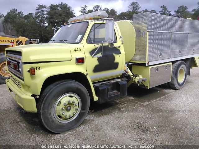 1GBK7D1FXJV117737 - 1988 CHEVROLET C6500 C7D042 YELLOW photo 2