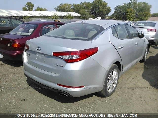 5XXGN4A64CG025433 - 2012 KIA OPTIMA EX SILVER photo 4