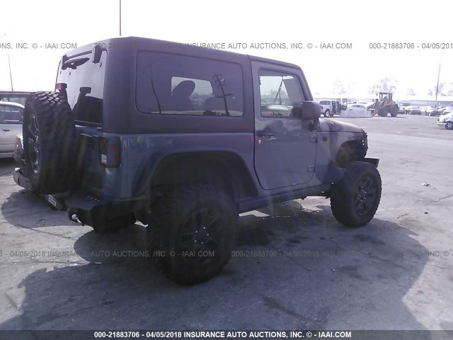 1C4AJWAG8FL604015 - 2015 JEEP WRANGLER SPORT رمادي صورة 4