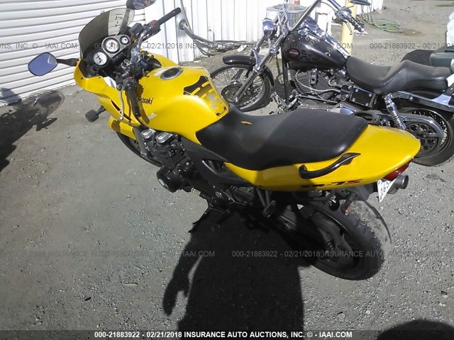 JKAZRDH183A010978 - 2003 KAWASAKI ZR750 G YELLOW photo 3