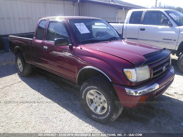 4TAWM72N1WZ019902 - 1998 TOYOTA TACOMA XTRACAB BURGUNDY photo 1