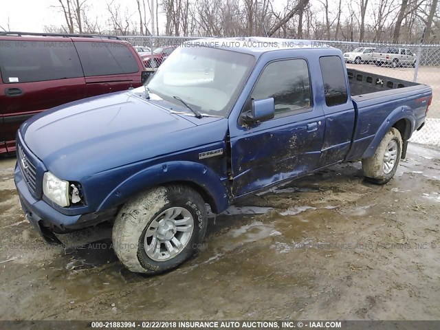 1FTZR45E19PA61628 - 2009 FORD RANGER SUPER CAB BLUE photo 2