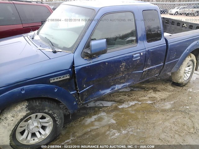 1FTZR45E19PA61628 - 2009 FORD RANGER SUPER CAB BLUE photo 6