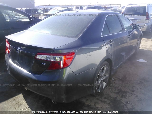 4T1BK1FK5CU510368 - 2012 TOYOTA CAMRY SE/XLE GRAY photo 4