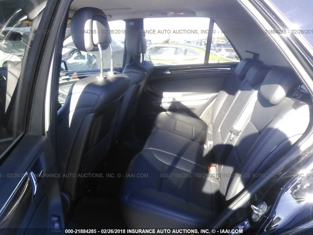 4JGBB8GB0BA657690 - 2011 MERCEDES-BENZ ML 350 4MATIC BLACK photo 8