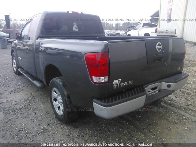 1N6BA06A85N541391 - 2005 NISSAN TITAN XE/SE/LE GRAY photo 3