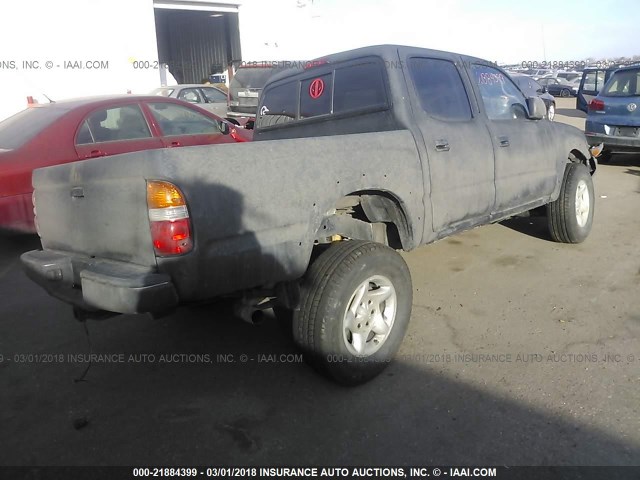 5TEHN72N84Z331632 - 2004 TOYOTA TACOMA DOUBLE CAB BLACK photo 4