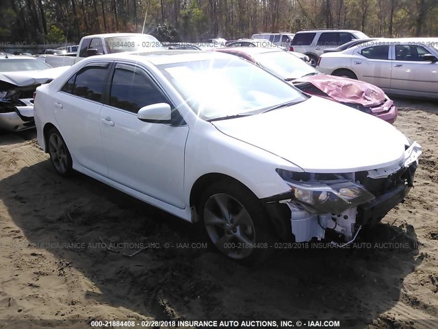 4T1BK1FKXCU519499 - 2012 TOYOTA CAMRY SE/XLE WHITE photo 1