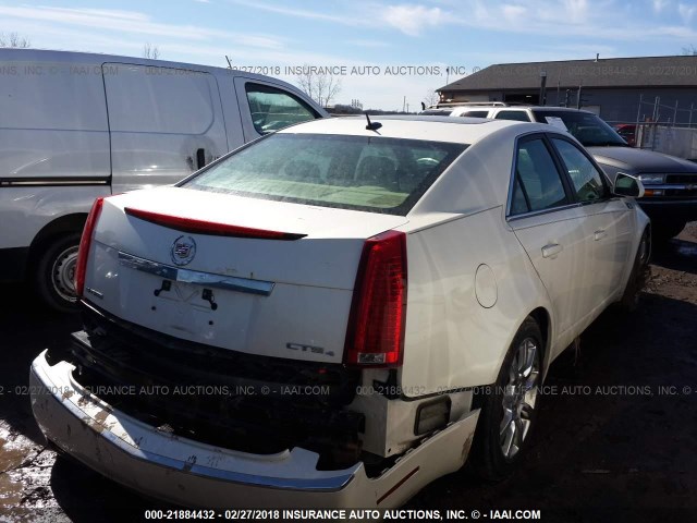 1G6DT57V780188277 - 2008 CADILLAC CTS HI FEATURE V6 WHITE photo 4