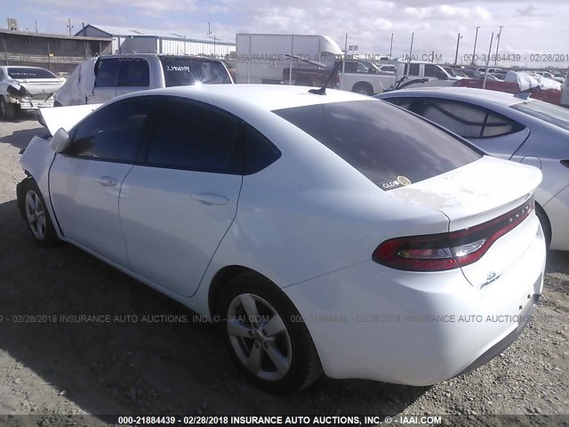 1C3CDFBB7FD315743 - 2015 DODGE DART SXT WHITE photo 3