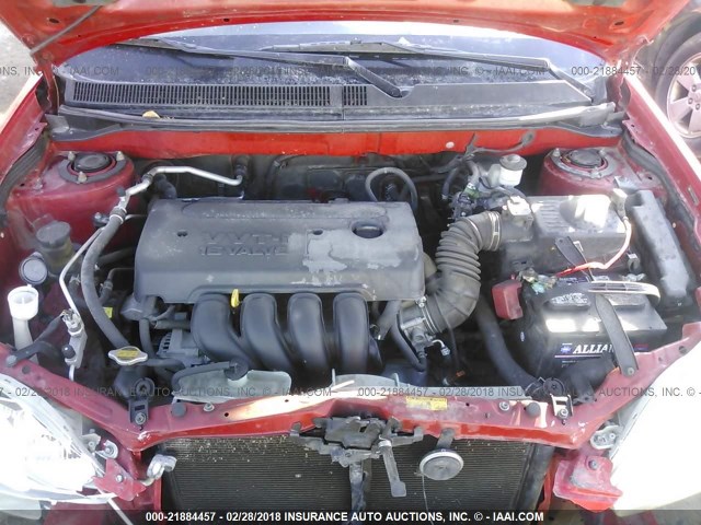 2T1KR32E75C487560 - 2005 TOYOTA COROLLA MATRIX XR RED photo 10