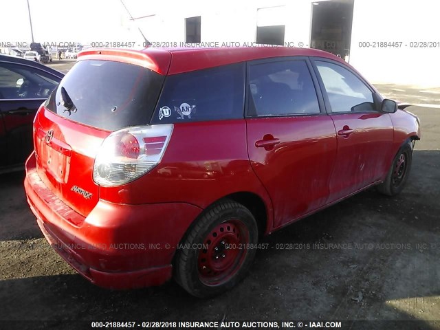 2T1KR32E75C487560 - 2005 TOYOTA COROLLA MATRIX XR RED photo 4