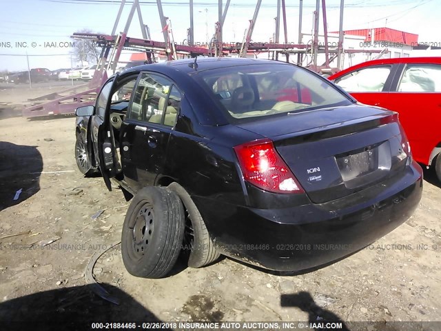 1G8AJ55F07Z173514 - 2007 SATURN ION LEVEL 2 BLACK photo 3