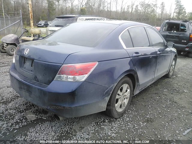 1HGCP26408A037684 - 2008 HONDA ACCORD LXP BLUE photo 4