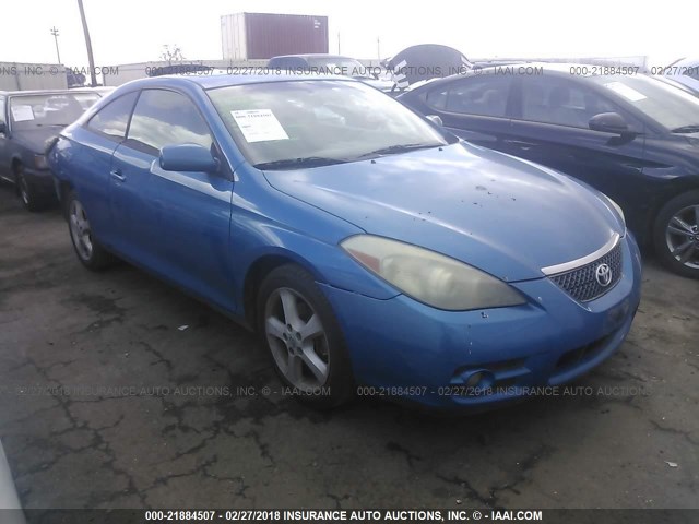 4T1CA30P37U127459 - 2007 TOYOTA CAMRY SOLARA SE/SLE BLUE photo 1