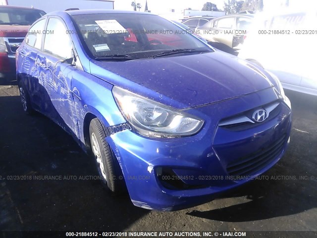 KMHCT4AE3DU543956 - 2013 HYUNDAI ACCENT GLS/GS BLUE photo 1