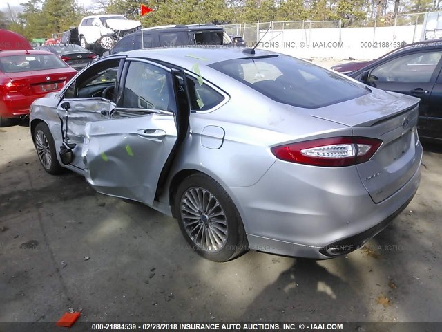 3FA6P0K98ER393924 - 2014 FORD FUSION TITANIUM SILVER photo 3