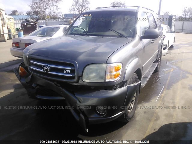 5TDZT38A13S192723 - 2003 TOYOTA SEQUOIA LIMITED GRAY photo 2