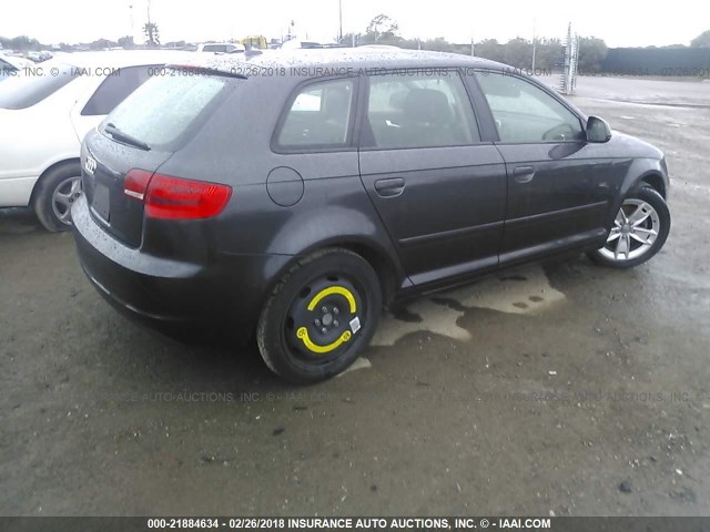 WAUHE78P29A053446 - 2009 AUDI A3 2.0T BLACK photo 4